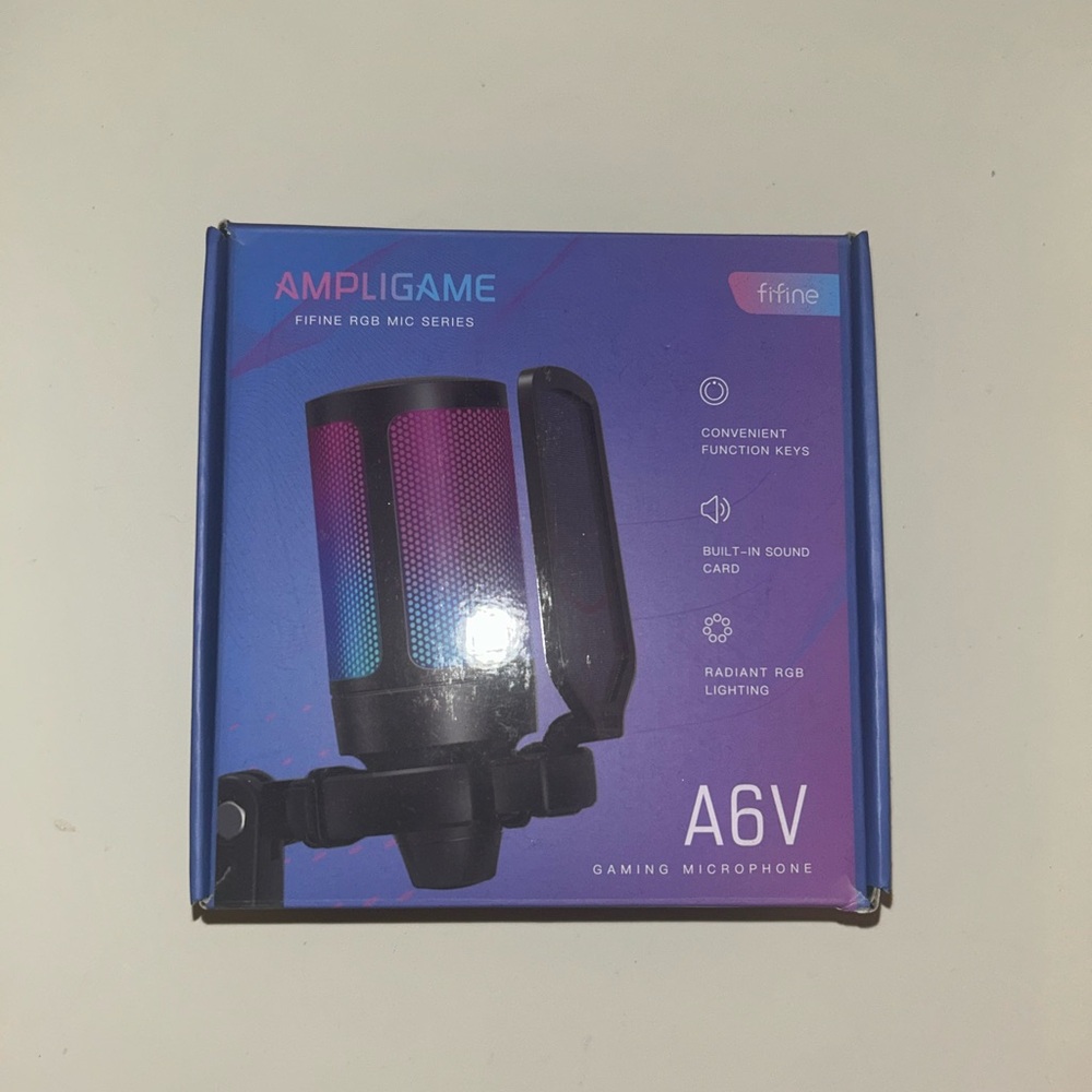 FIFINE AmpliGame A6V RGB Gaming Microphone